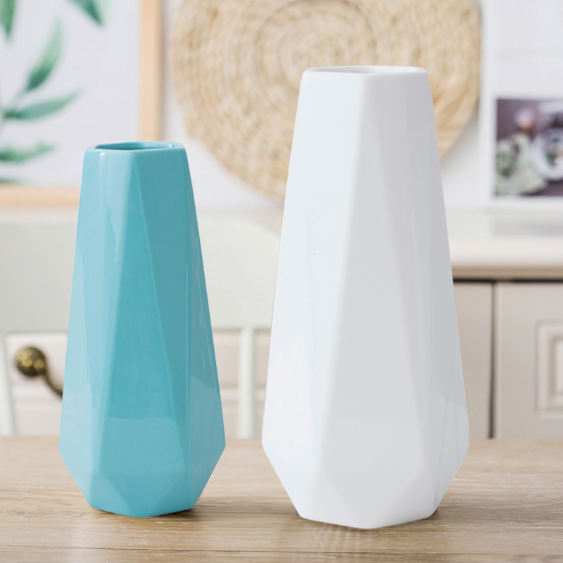 Ins Nordic ceramic vases, small pure and fresh and hydroponic flower arranging contracted white modern Nordic household decorates sitting room furnishing articles