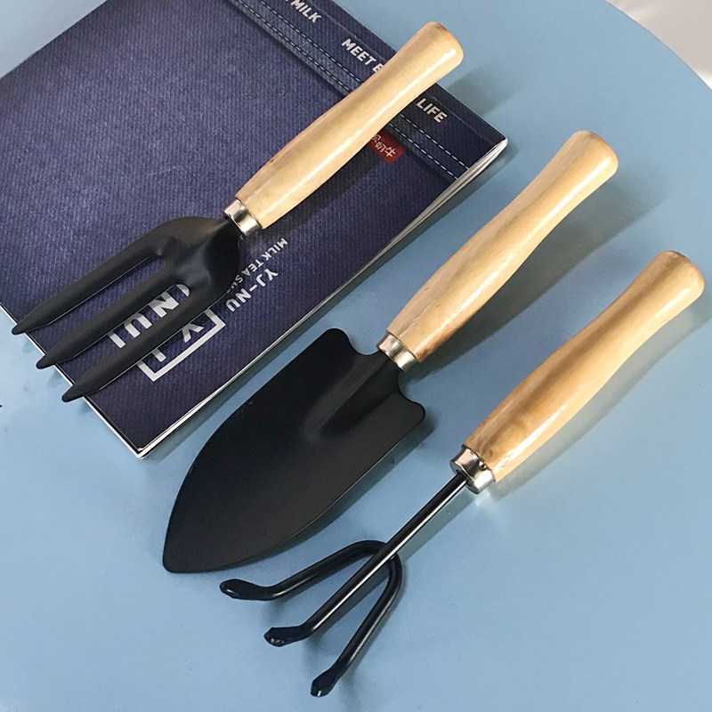 Horticultural tool Three pieces of soil cultivation shovel cake cake for small iron cockpit household flower hoe set