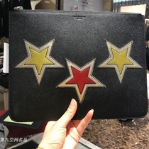  Givenchy discipline Van Gogh 22 new mens stars applidzipped embroidered zipped envelope hand-holding bag