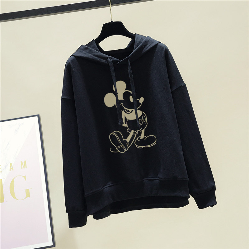 2022 new large size women's hooded sweatshirt fat sister bf wind jacket 200 jin is thin and covers the belly early autumn fashion