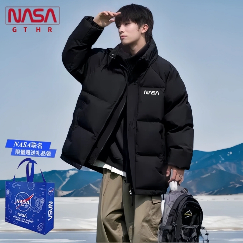 Nasa down Jacket for Men, Winter 2025 New Style, Versatile, Suitable for College Students, Workwear, Middle and High School Students, Teenagers, Thickened