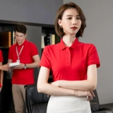 Хлопковая летняя тонкая футболка polo для работы, делается под заказ, с печатью вашего логотипа, короткий рукав, рабочая одежда