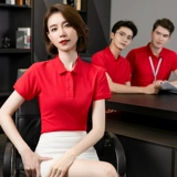 Хлопковая летняя тонкая футболка polo для работы, делается под заказ, с печатью вашего логотипа, короткий рукав, рабочая одежда