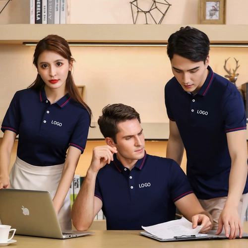 Шелковая дышащая летняя футболка polo для работы, делается под заказ, с печатью вашего логотипа, короткий рукав, с вышивкой