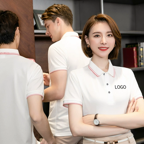 Шелковая дышащая летняя футболка polo для работы, делается под заказ, с печатью вашего логотипа, короткий рукав, с вышивкой