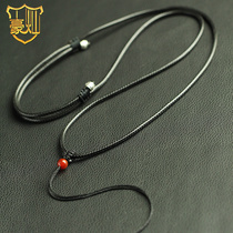 Handmade knitting of a man and woman with a hand-knit cord adjustable to vertical gold jade collapse