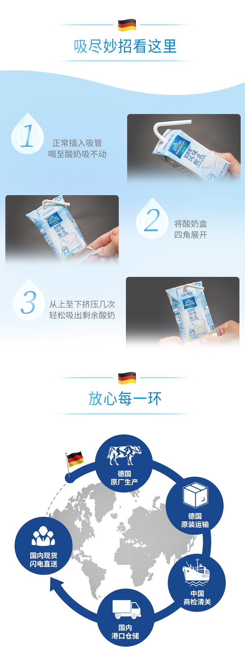 德国乳液巨头DMK旗下 欧德堡 原味酸奶 200ml*10盒 图7