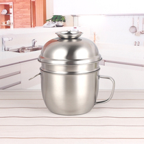 304 stainless steel kuai can bei pao mian wan multi-layer grid students Boxes 2 layer canteen lunch box with handle soup bowl