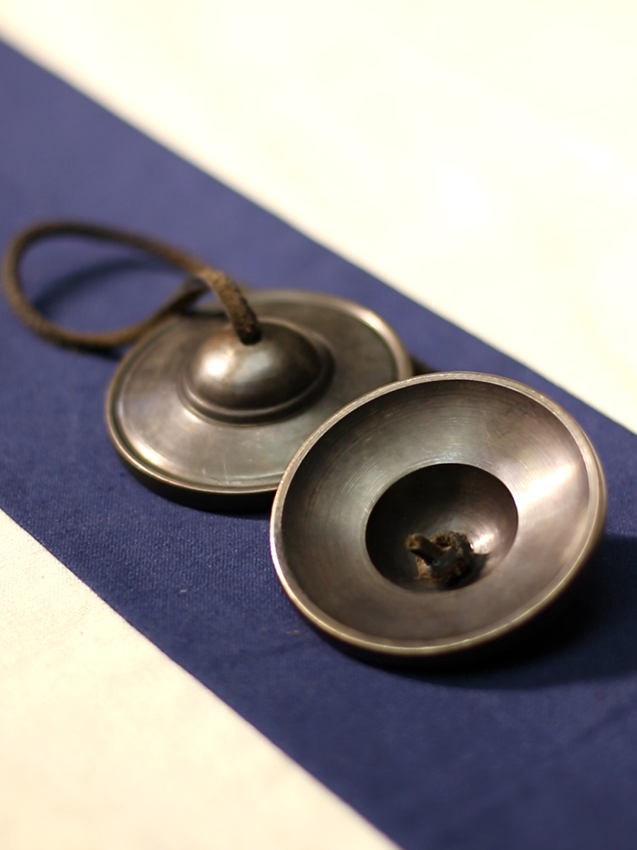 Nepal hand-made bell percussion double chime Yoga sound therapy Ding Xia Copper cymbals Tibetan dharma pure copper hit the bell