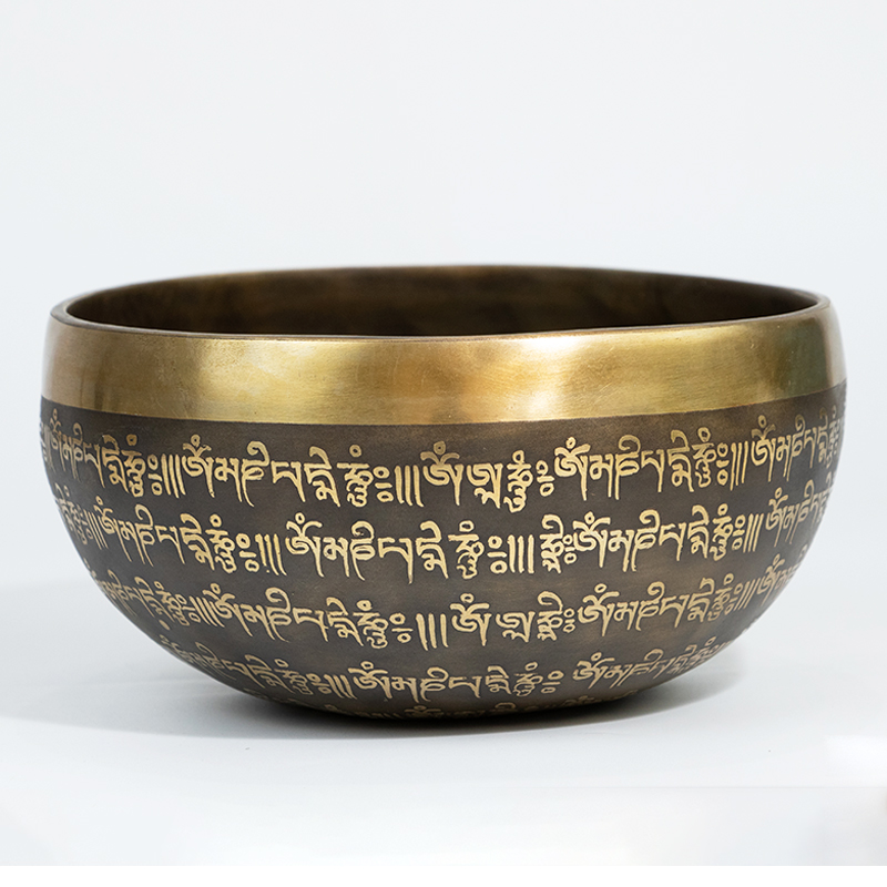 Nepali Artisanal Buddha Soundbowl Six Words True Yoga Meditation Sound Therapy Bowl Brass Bowl meditation Heart Bowl Pendulum-Taobao