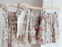bp the same girl purple garden flower suit children purple crushing flower harnesses with dress and dresses with vest half dresses