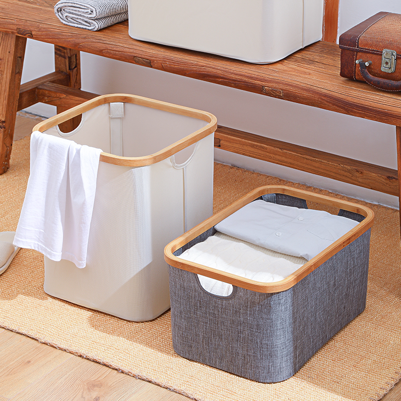 Dirty Laundry Containing basket Folds Fold Home Ins Wind Day Style Light And Luxurious Clothes Basket Oxford Cloth Washed Dirty Laundry Basket