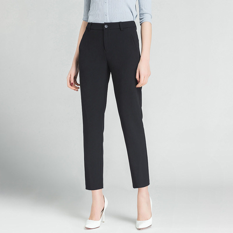 Miama shmansey 2021 new high-waisted slacks for women slim-fitting, slim-legged nine-point cigarette pants for women