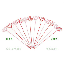 Flowers Card Clips DIY Handmade Color Clay Accessories Metal Poo signature clip plug-in message clip vertical ins photo clips