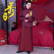 váy 2020 mới Trung Quốc chiếc váy chú rể Rồng Phoenix Ma Tang váy Hiện phù hợp với nam giới bánh mì nướng đám cưới mùa xuân sân lớn