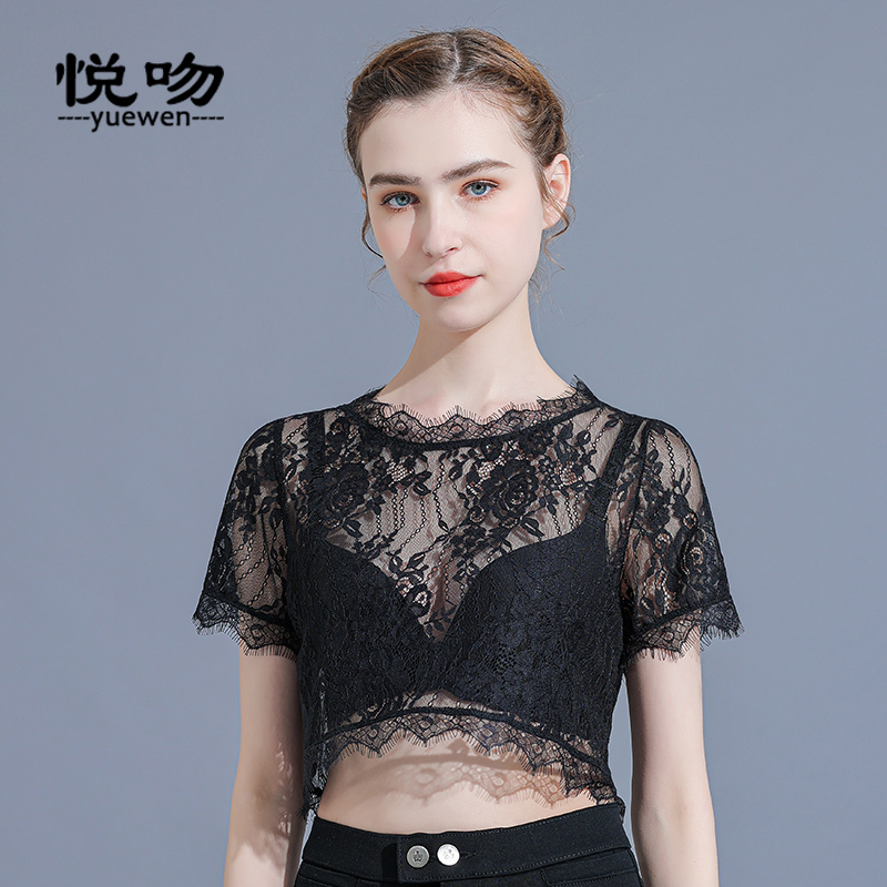 Half-Length Lace Base Shirt for Women, Sexy Anti-Exposure Tube Top, Short-Sleeved Half Top, Summer Thin Cover-Up, Chest Wrap Half-Length Lace Base Shirt for Women, Sexy Anti-Exposure Tube Top, Short-Sleeved Half Top, Summer Thin Cover-Up, Chest Wrap