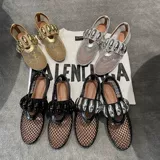 Металлическая сетчатая обувь, летние комфортные танцующие туфли, европейский стиль