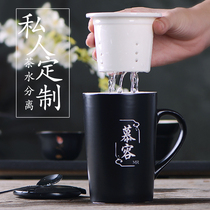 Creative Cup ceramic with lid spoon filter coffee cup custom couple water cup office men Mug Cup Cup