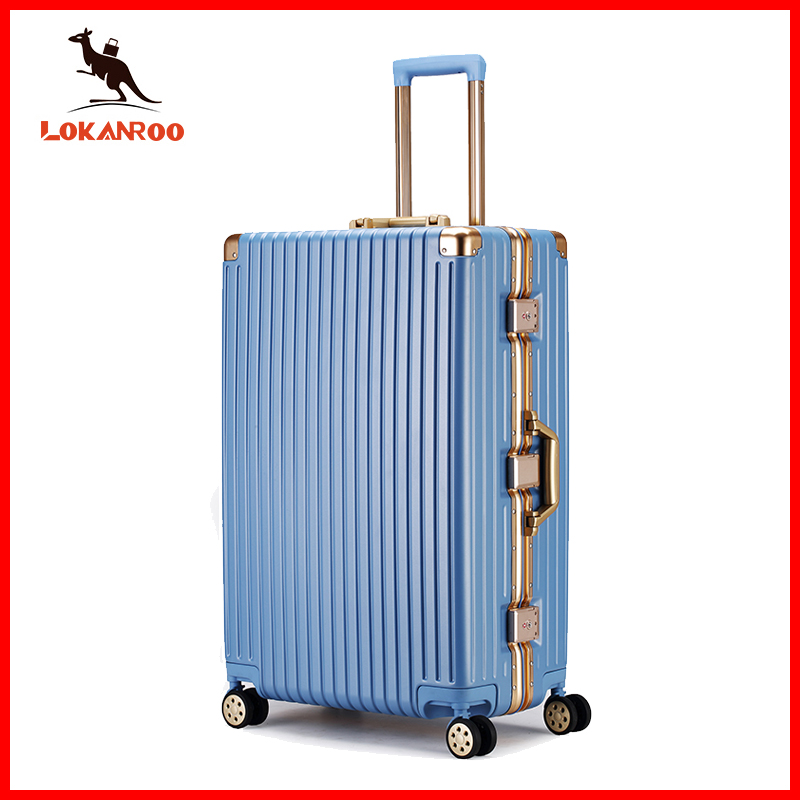 2022 new gold frame aluminum corner upgrade thickened trolley case 28 inch large capacity suitcase 30 suitcases for men and women
