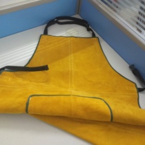 Welder leather apron thickened cowhide wear-resistant welding heat insulation anti-scalding fire retardant flame retardant Welder protective work leather clothing