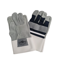 Good luck Yonggao Hong Kong version cowhide iron gloves labor protection protection welding high temperature wear-resistant full palm cow two-layer