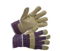 Anti-static pig two-layer skin welding gloves Oil and gas factory chemical plant pigskin anti-static work protection can not fall off the fur