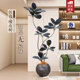 Black Diamond Rubber Tree Artificial Green Plant Large Indoor Living Room Light Luxury Decoration Floor-Standing Ornament Fake Potted Plant Artificial Flower