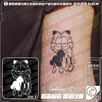 MG tattoo herbal dye solution Garfield and Mickey Mouse black and white simple fun waterproof durable tattoo stickers