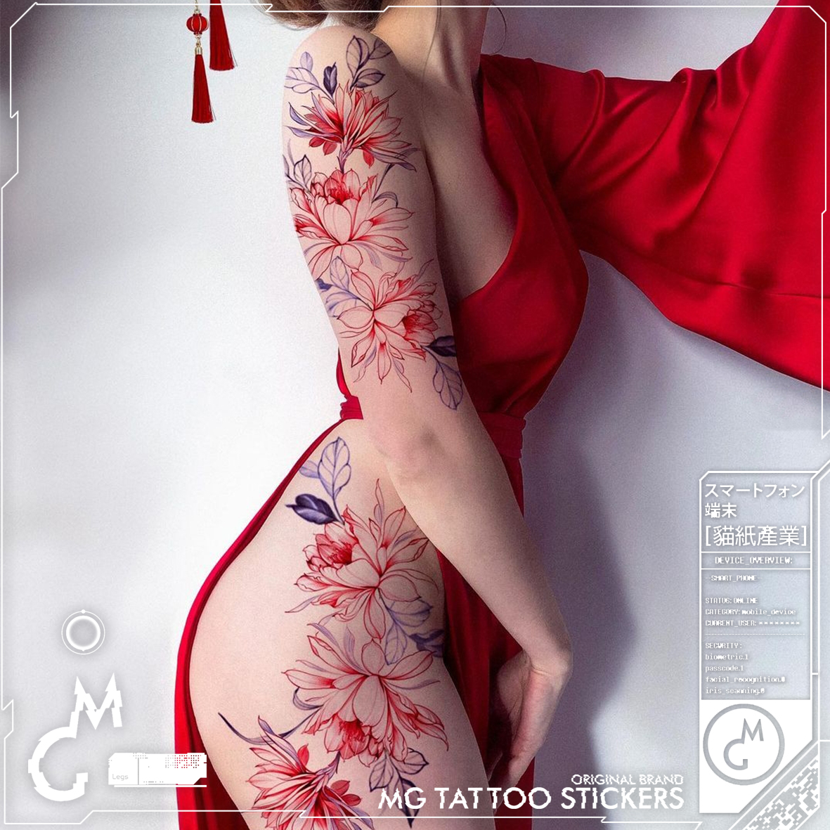 MG Tattoo Meritocracy China Wind Holiday Romance Tourism Sexy Sister Hot Girl Waterproof Big Picture Tattoo Sticker-Taobao