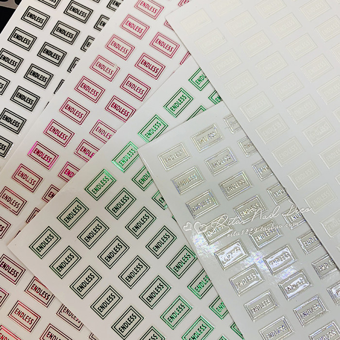 sha laser hollow label nail sticker nail jewelry thin back glue domestic nail sticker