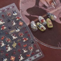 Take 2 Chinese - style rabbits buoyant dress wear nails with nails red moon