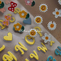 RITANAIL NEW COLLAGE BOUQUET STYLE EMBROIDERED WITH A MEME RELIEF STICKER 2