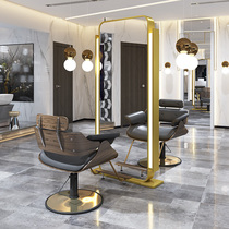 New net red barbershop hair salon mirror table double-sided hair salon special simple floor-to-ceiling mirror can be hung on the wall barber mirror