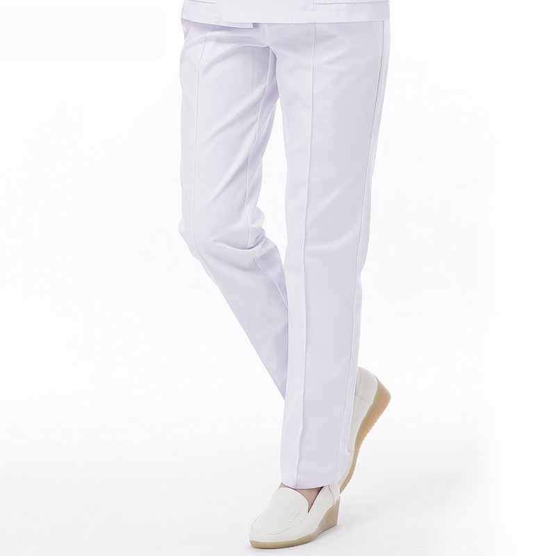Magic heart grass Nurse pants elastic waist doctor pants split suit hospital white blue pink magic heart grass