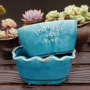 Lei Xiu Succulent plant ice crack men gốm platter chậu hoa lớn Châu Âu thư Bắc Âu làm hoa / bình hoa cũ - Vase / Bồn hoa & Kệ chậu ghép thông minh