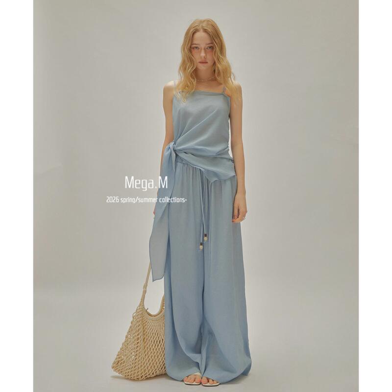 Margemeng Clothing Co., Ltd. Margemeng Elastic Waist Drapey Casual Pants Women's Summer New Korean Style