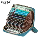 Картхолдер, сумка через плечо, вместительный и большой орган, антимагнитная сумка-органайзер, защитная сумка, из натуральной кожи