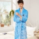 Áo ngủ nam san hô nhung mùa thu và đồ ngủ mùa đông dày flannel áo choàng ấm ấm dài yukata đồ ngủ nữ quần áo ngắn