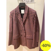 Wheat-Dian SANDRO 19 Autumn Winter Classic Chiroe Contrast Blazer * VE00157