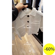 (Wheat) SANDRO 20 spring summer short sleeve POLO collar knitted shirt * CA00203