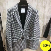 Wheat-Dian SANDRO 19 Autumn Winter Classic Chirodget Printed Short Coat * VE00200