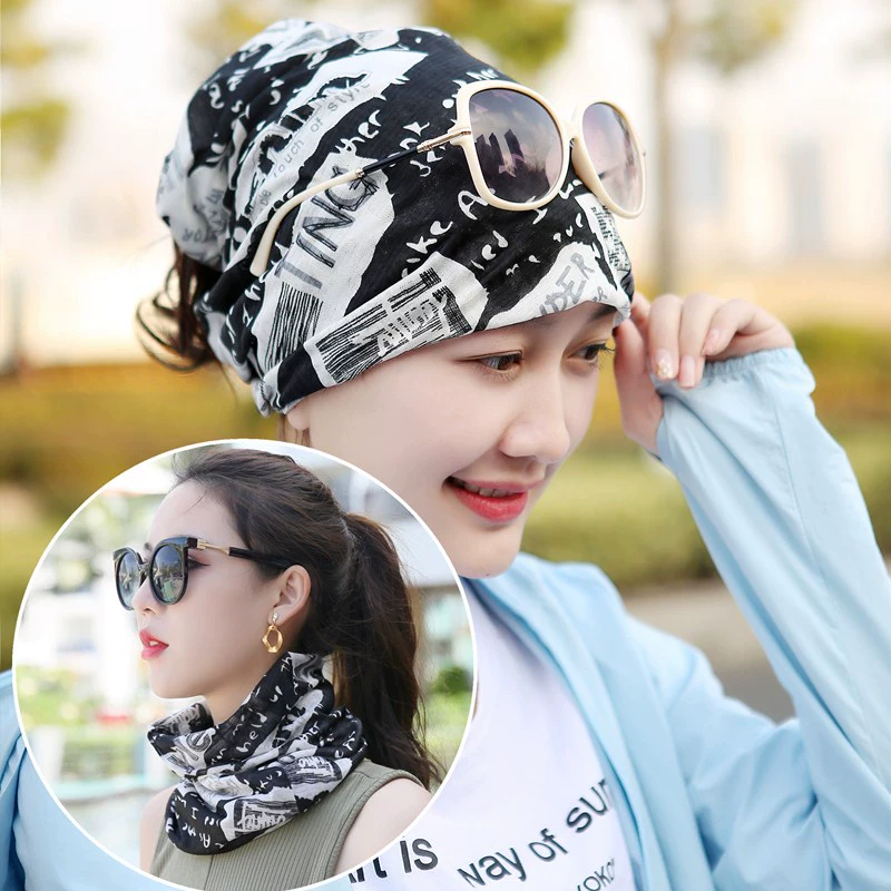 Ma thuật khăn xếp mùa hè Yếm thể thao mũ ngoài trời câu cá chống nắng mặt nạ khăn mặt cổ áo cưỡi ngựa đi bộ đường dài nữ mỏng - Mũ thể thao