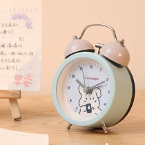 Bedroom silent simple modern metal bell small desktop student children alarm clock power wake up clock table table