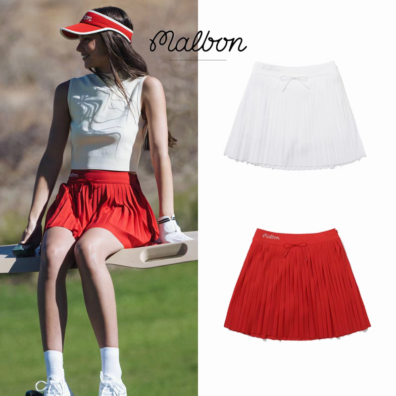 Summer Hot-Selling Golf Skirt 24 Summer Women's Golf Logo Breathable Comfortable Pleated Half Skirt Quick-Drying Export