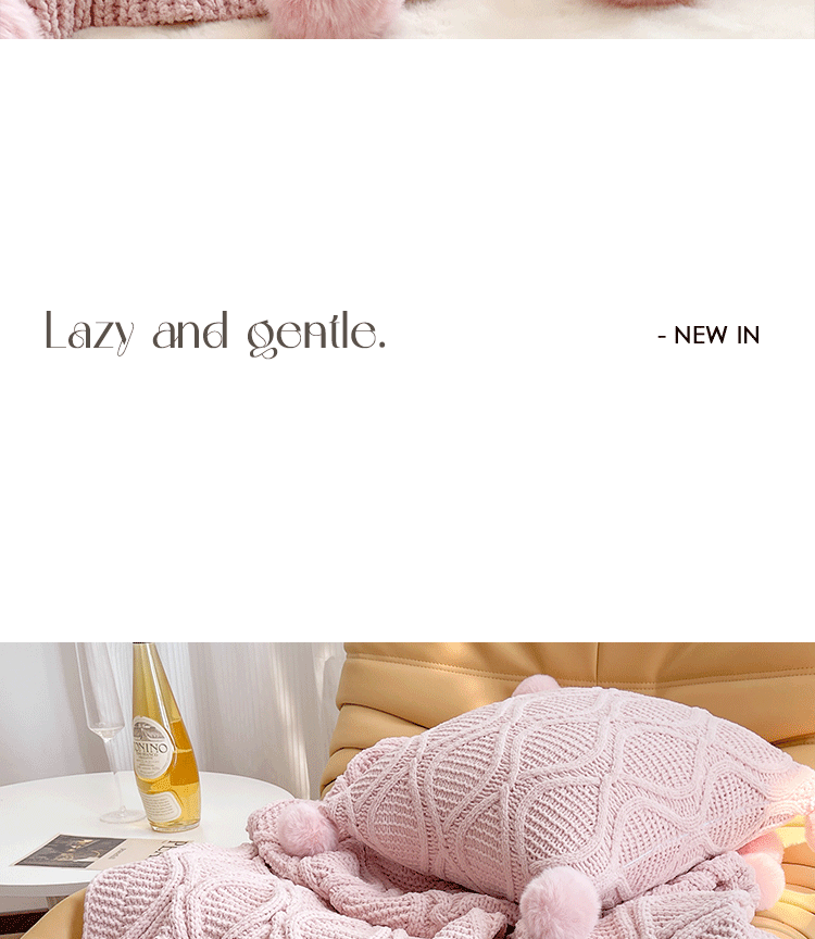 Manyue Home Ins Network Red Same Type Plush Knitted Blanket Nap Cover Blanket Office Air Conditioning Blanket Bedroom_voghion.com