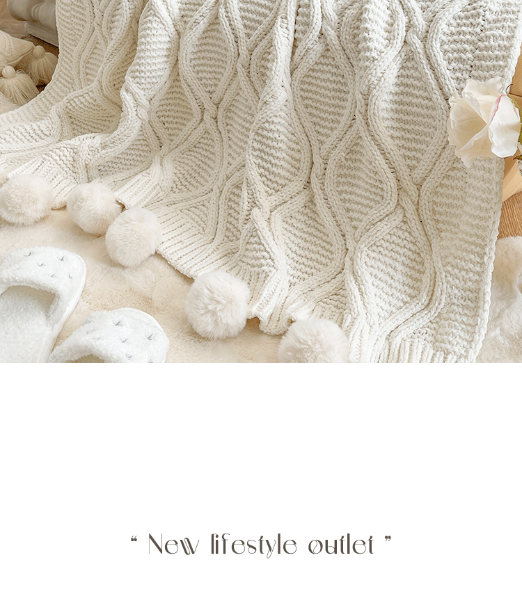 Manyue Home Ins Network Red Same Type Plush Knitted Blanket Nap Cover Blanket Office Air Conditioning Blanket Bedroom_voghion.com