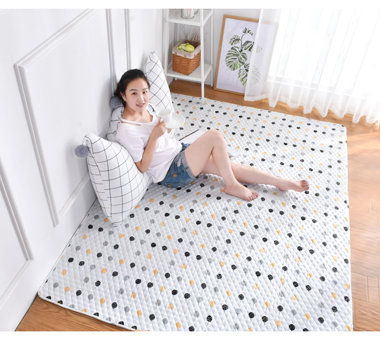 Bắc âu vải cotton thảm phòng ngủ bàn cà phê cạnh giường ngủ mat bò tatami thảm non-slip cotton máy có thể giặt