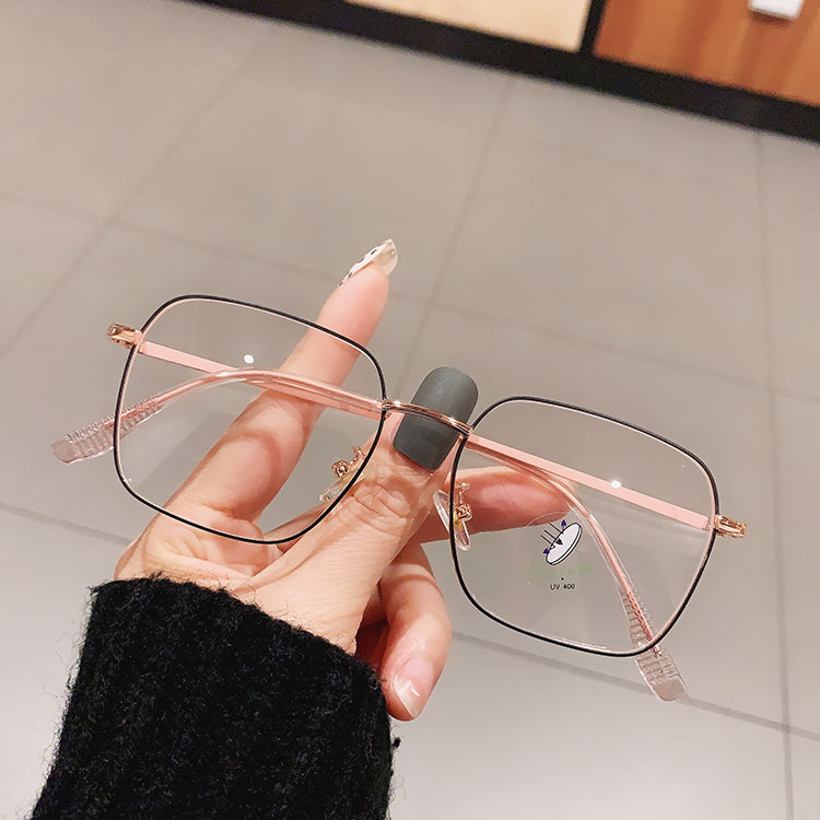 Cence Kaer has you all the way ~ large frame metal glasses frame ladies polygonal thin full frame glasses frame