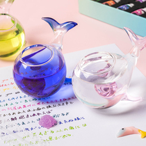 Ghost uncles pen holder washing Cup ink Cup pen cute little rabbit dolphin glass pen ceramic Pen Holder