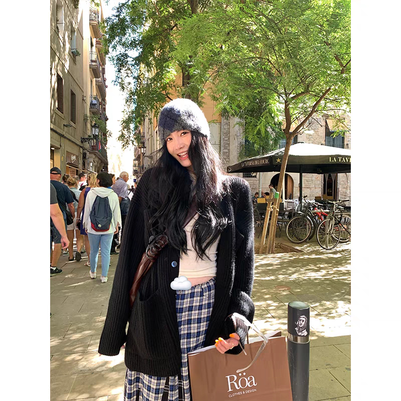Torono 10/21 Thickened Loose-Fitting Knitted Cardigan Jacket for Women